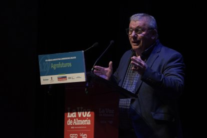 Juan Antonio González, presidente de Vicasol, durante su intervención.