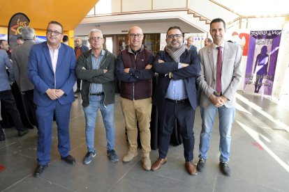 Olivier Martínez; José Antonio García, comercial de Solaen, Julio Pérez de Redexis, Daniel Pérez de Isleta Media y Francisco García.