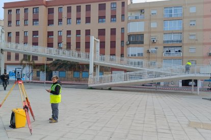 Operarios en la zona.