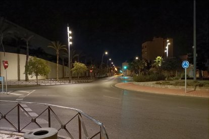 La carretera de Níjar desde la rotonda del Barrio Alto,