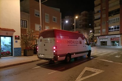 Camino del centro de la ciudad.