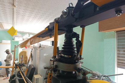 Rotor del helicóptero.