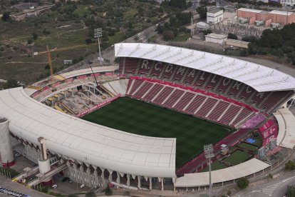 Vista aérea mientras comenzaban las obras en los fondos.