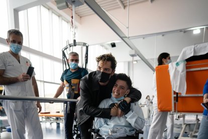 David Bisbal, en el Hospital Nacional de Parapléjicos en Toledo.