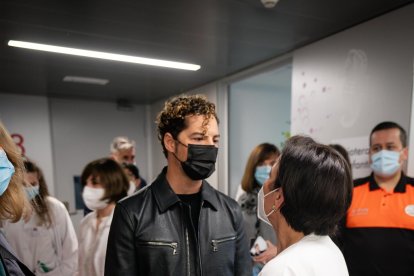 David Bisbal, en el Hospital Nacional de Parapléjicos en Toledo.