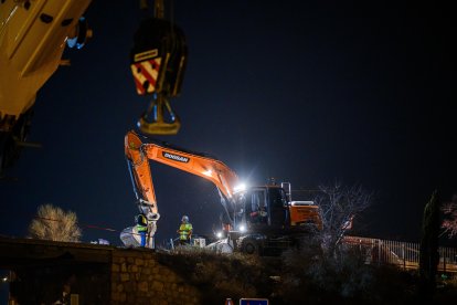 La maquinaria llegó en la tarde-noche del martes.