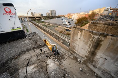 Esto es lo que queda del puente.