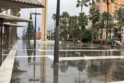 Rambla de Almería, en la mañana de este viernes.