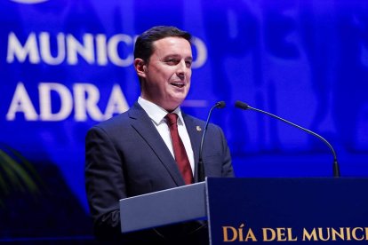 Javier A. García, presidente de la Diputación Provincial de Almería, en su discurso.