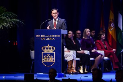 Javier A. García, presidente de la Diputación Provincial de Almería, en su discurso.