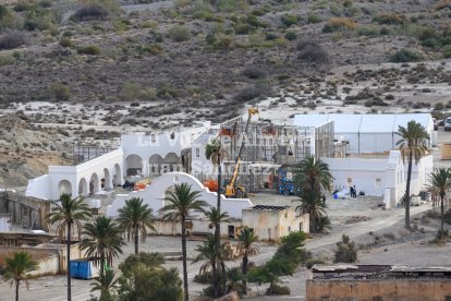Los nuevos decorados que se están construyendo en El Chorrillo.