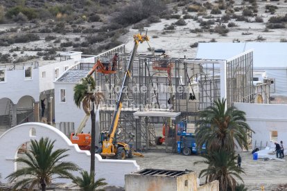 Los nuevos decorados que se están construyendo en El Chorrillo.