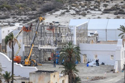 Los nuevos decorados que se están construyendo en El Chorrillo.