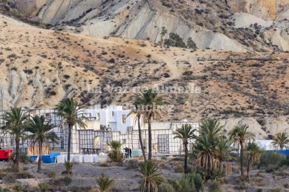 Los nuevos decorados que se están construyendo en El Chorrillo.