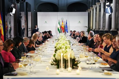 Cena con los homenajeados en el Palacio de San Telmo.