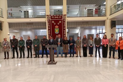 Francisco Góngora, alcalde de El Ejido, leyendo el manifiesto este 8M.