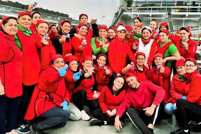 Trabajadoras de Biosabor.