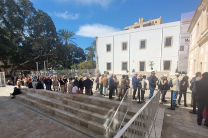 Las aglomeraciones de visitantes han ido en aumento a lo largo de la mañana.