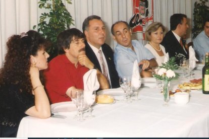 Pepe Cayuela asistiendo a la fiesta de inicio de la temporada.