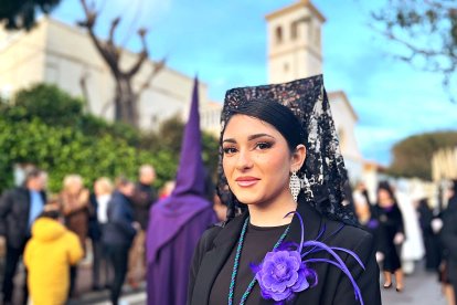 Detalle de una mantilla en la plaza de España.