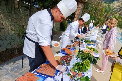 Detalle del cóctel en el Park Hotel Mediterraneo.