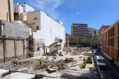 Vista del solar en el que se levantaba el edificio de Correos