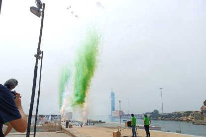 Mascletá en el Parque de las Almadrabillas.