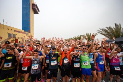 Momentos antes de la salida.