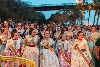 Las falleras se emocionaron durante uno de los momentos más esperados del fin de semana.