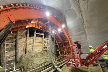 Primeros metros excavados en el túnel de Viator.