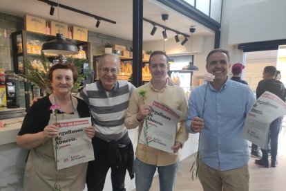 Celia Llobregat, Diego López Alonso y Paco López López.