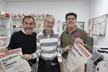 Javier Rufete y Juanjo Moreno, de prensa del Almería.