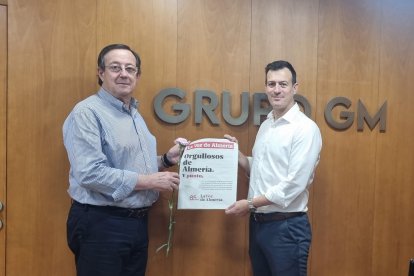 Ginés Martínez, de Grupo GM, y José Miguel Vizcaíno, de LA VOZ.