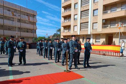 Guardias civiles en el acto del 180 aniversario de la fundación de la Guardia Civil.
