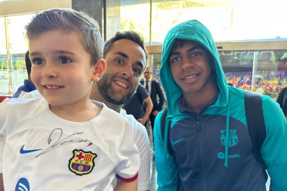 El nieto de Eugenio Gonzálvez con Lamine Yamal.