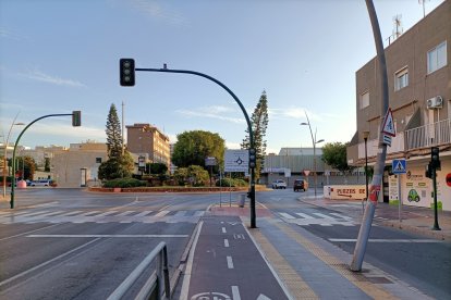 La rotonda con poco tráfico pasadas las siete de la mañana.