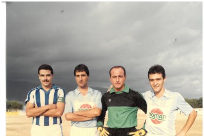 Chelo, Martín, Gracián y Abomi.