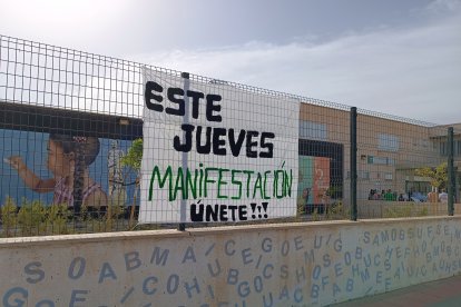 Cartel del anuncio de la manifestación.