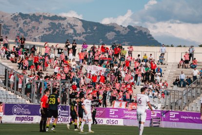 Imagen del 'quesito' de aficionados del Almería en 'La Victoria'.