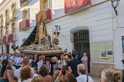 Procesión de la Virgen de las Angustias este lunes.