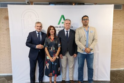 Ángel Escobar, Sacramento Sánchez, Juan de la Cruz y Teodoro Gómez.