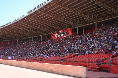 Así de poblada estaba la grada en el Almería B-Toledo.
