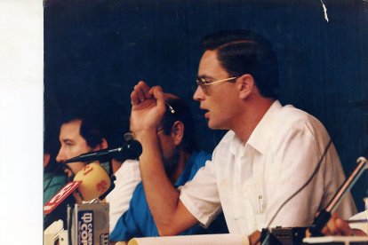 Nicolás Uclés con toda su fuerza en 1985.