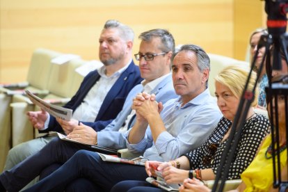 Los concejales del Ayuntamiento de Almería, Diego Cruz, Antonio Urdiales, Juan José Segura y Eloísa Cabrera.