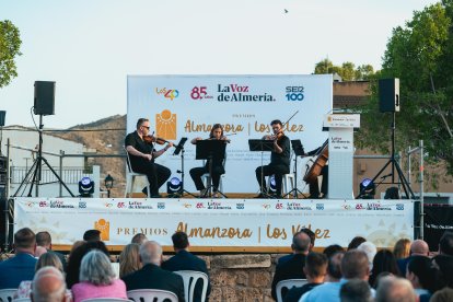 El cuarteto de cuerda Itálico que amenizó la velada.
