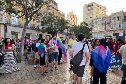Manifestación durante Día del Orgullo LGBTIQ+ en Almería.