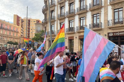 Manifestación durante Día del Orgullo LGBTIQ+ en Almería.