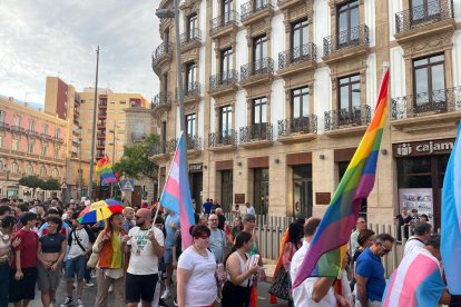 Manifestación durante Día del Orgullo LGBTIQ+ en Almería.