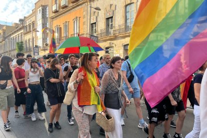 Manifestación durante Día del Orgullo LGBTIQ+ en Almería.