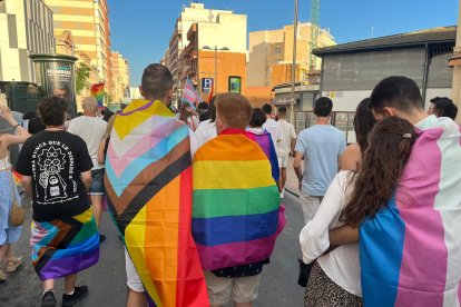 Manifestación durante Día del Orgullo LGBTIQ+ en Almería.